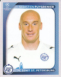 Sebastien Puygrenier Zenit Petersburg samolepka UEFA Champions League 2008/09 #543